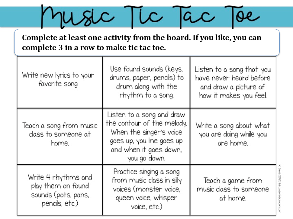 Music tic tac toe